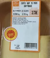 Mängden socker i Comte AOP 15 mois d'affinage