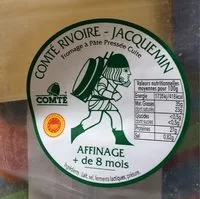 Mängden socker i Comté rivoire-jacquemin