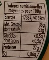 Mängden socker i comté