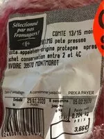 Mängden socker i Comté 13/15Mois 28%Mg