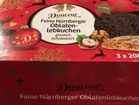 Mängden socker i Douceur Feine Nürnberger Oblaten lebkuchen