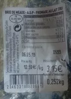 Mängden socker i Brie de Meaux