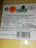 Mängden socker i Comté