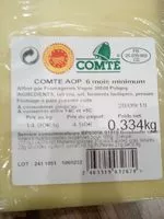 Mängden socker i Comté 6 mois
