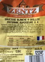 Mängden socker i Saucisse blanche à griller paysanne supérieure ×4