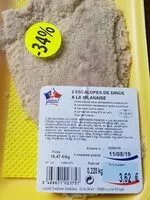 Mängden socker i escalopes de dinde a la milanaise
