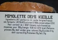 Mängden socker i Mimolette Demi Vieille
