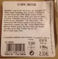 Mängden socker i La creme forestiere