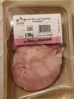 Mängden socker i Rôti de porc cuit supérieur 4 tranches