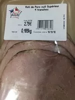 Mängden socker i Roti de porc cuit superieur