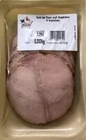 Mängden socker i Rôti de porc cuit supérieur 4 tranches 202gr