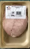 Mängden socker i Rôti de porc cuit supérieur 4 tranches 204gr