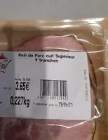 Mängden socker i Roti de porc superieur