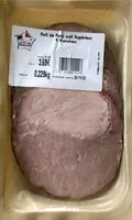Mängden socker i Rôti de porc cuit supérieur 4 tranches 229gr