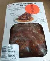 Mängden socker i Souris d'agneau au thym