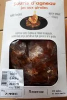 Mängden socker i Souris d' agneau, jus aux girolles