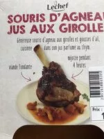 Mängden socker i Souris d'agneau jus aux girolles