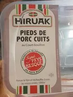 Mängden socker i Pieds de porc cuits
