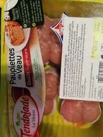 Mängden socker i Paupiettes de veau qualité supérieure