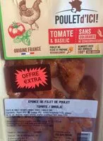 Mängden socker i Emincé de filet de poulet tomate basilic