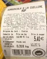 Mängden socker i gorgonzola cueillere