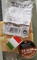 Mängden socker i Parmigiano Reggiano DOP 24 mois