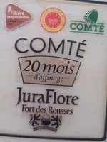 Mängden socker i Comté 20 mois d'affinage FORT DES ROUSSES