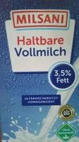 Mängden socker i Haltbare vollmilch