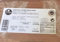 Mängden socker i CANTAL ENTRE-DEUX AOP. Le Fromager des Halles