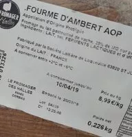 Mängden socker i Fourme d'Ambert AOP