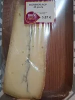 Mängden socker i Morbier AOP 45 jours