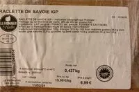 Mängden socker i Raclette de savoie igp