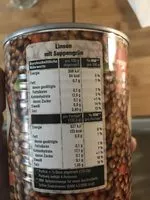 Mängden socker i Linsen mit Suppengrün
