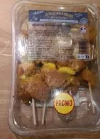 Mängden socker i Brochettes de poulet thym/citron
