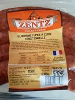Mängden socker i Saucisse Lorraine Fumée à Cuire à cuire traditionnelle
