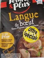Mängden socker i Langues de boeuf sauce piquante aux cornichons