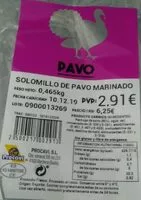 Mängden socker i Solomillo de pavo marinado