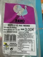 Mängden socker i Solomillo de pavo marinado