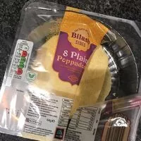 Mängden socker i Plain poppadoms