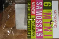 Mängden socker i 6 mini Samossas