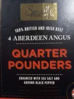 Mängden socker i 4 Aberdeen Angus quarter pounders