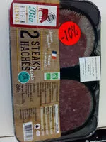 Mängden socker i 2 steaks hachés frais