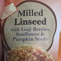 Mängden socker i Milled linseed with goji berries, sunflower and pumpkin seeds