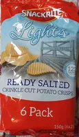 Mängden socker i ready salted crinkle cut potato crisps