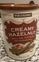 Mängden socker i Creamy hazelnut rolled waffers