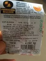 Mängden socker i Parmigiano reggiano