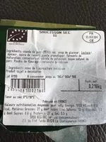 Mängden socker i Saucisson sec porc