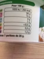 Mängden socker i Fromage ail et fines herbes