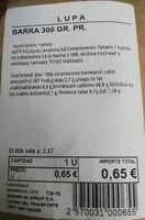 Mängden socker i Barra 300 gr