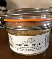 Mängden socker i Foie gras de canard entier au piment d'espelette